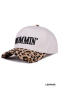 MOMMIN' Leopard Two Tone Canvas Cotton Cap