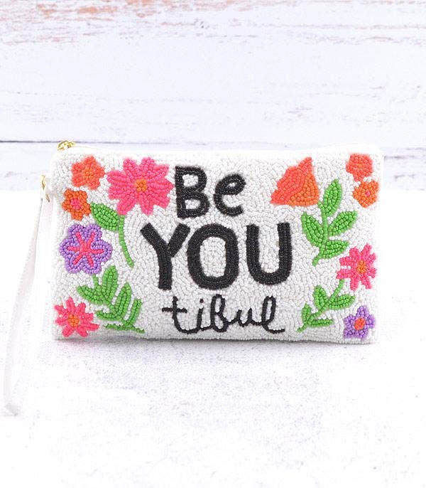 Be YOU tiful Beaded Wristlet Bag