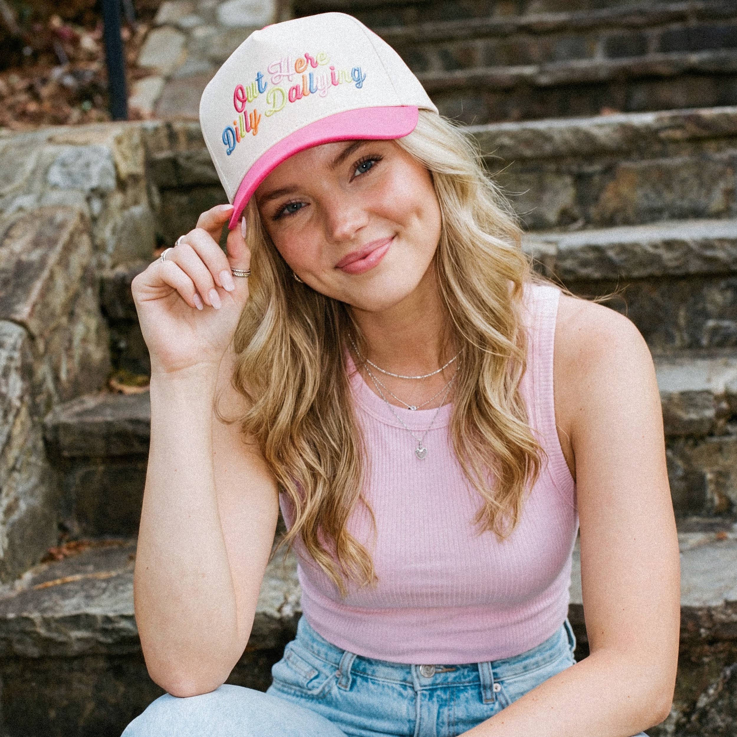 OUT HERE DILLY-DALLYING Two Tone C.C Snapback