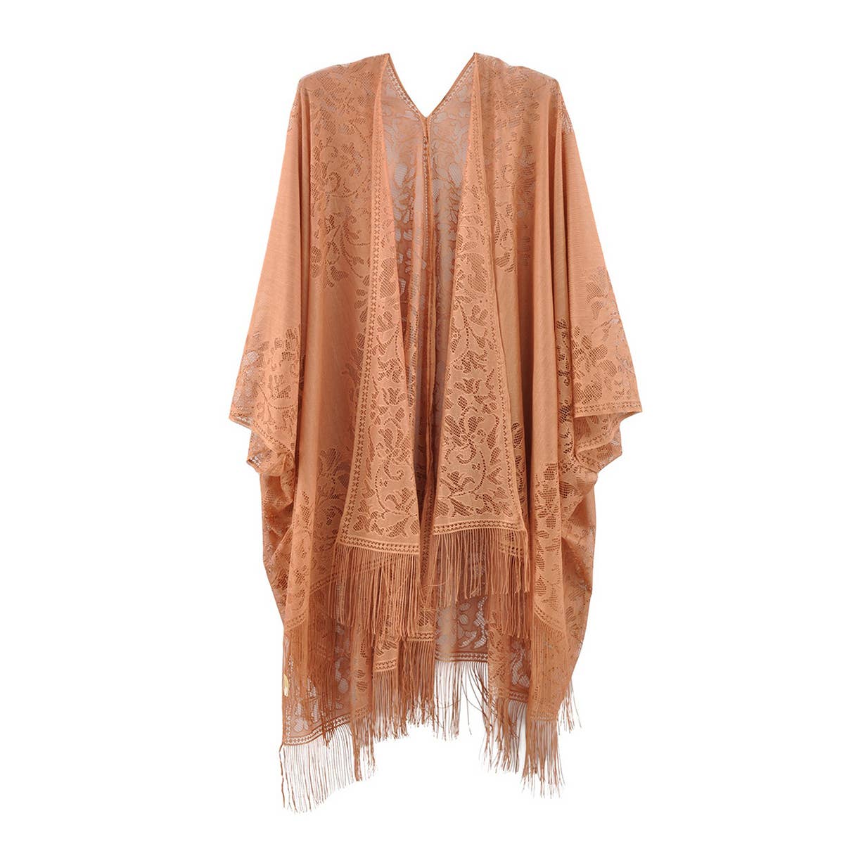 Flower Embroidered Sheer Kimono