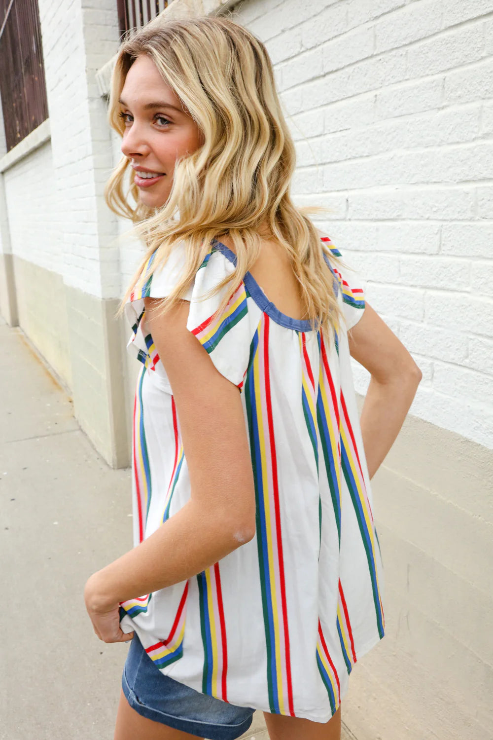 Jordana Multicolor Stripe Top