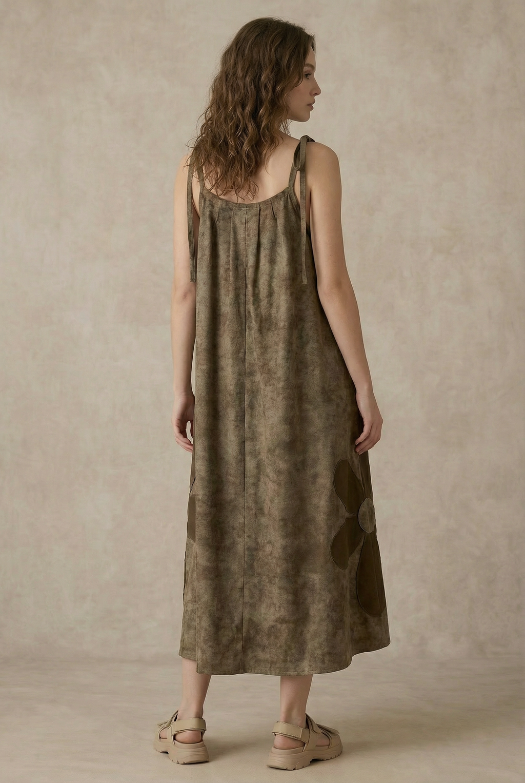 Gaia Floral Applique A-Line Maxi Dress