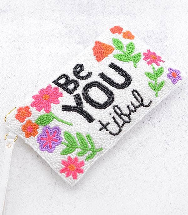 Be YOU tiful Beaded Wristlet Bag