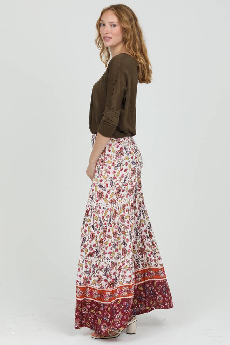 Della Lace Insert Wide Leg Boho Pant