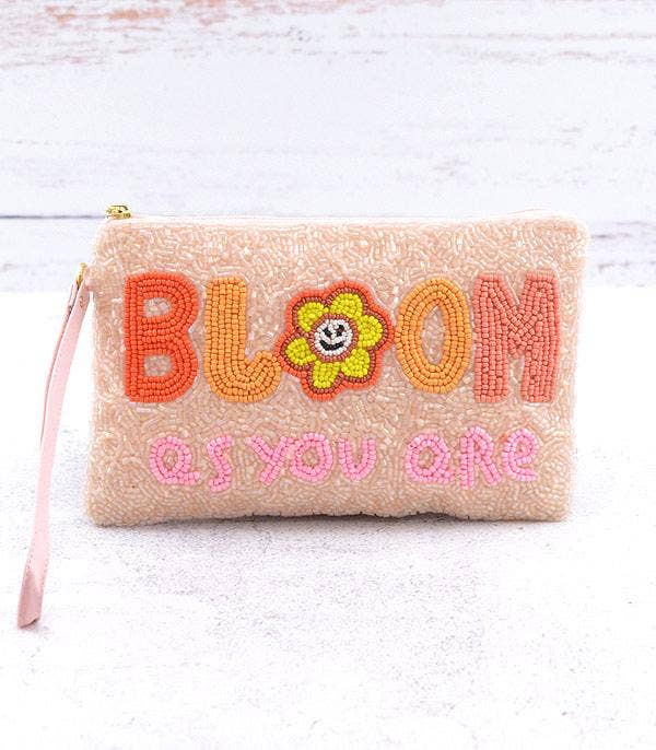 Bloom Beaded Wristlet Bag