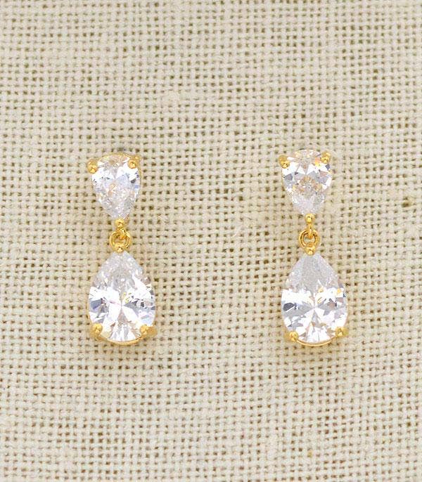 Cubic Zirconia Dangle Earrings