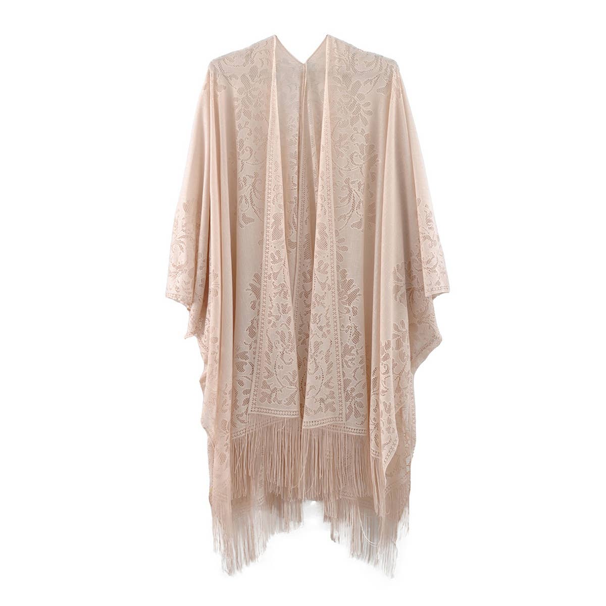 Flower Embroidered Sheer Kimono