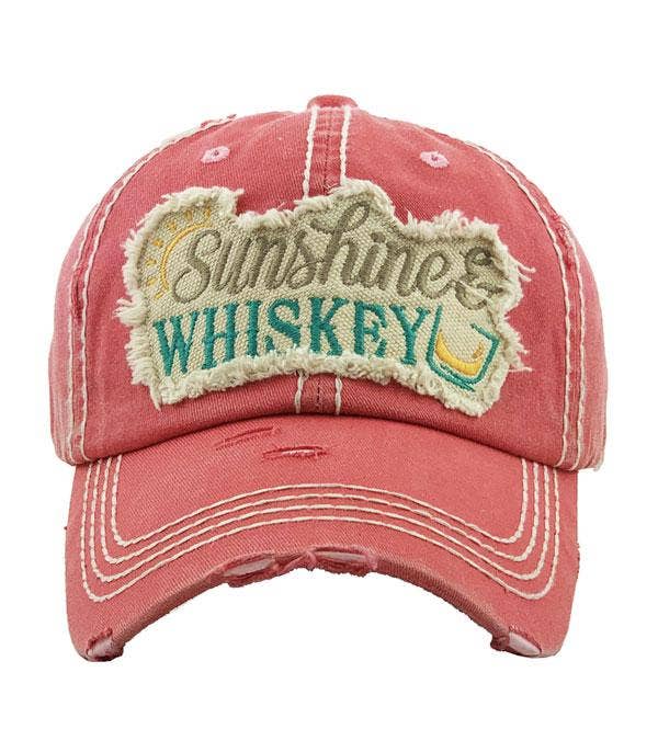 Sunshine and Whiskey Vintage Summer Ballcap