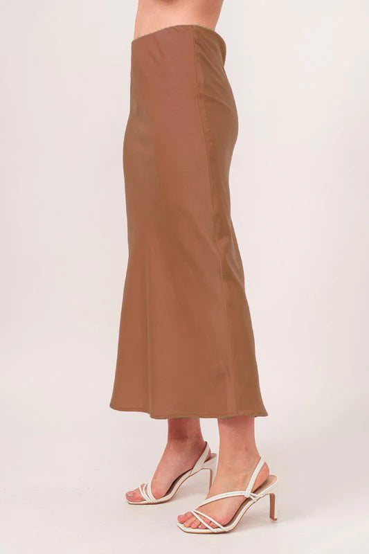 Luxe Toffee Suede Skirt