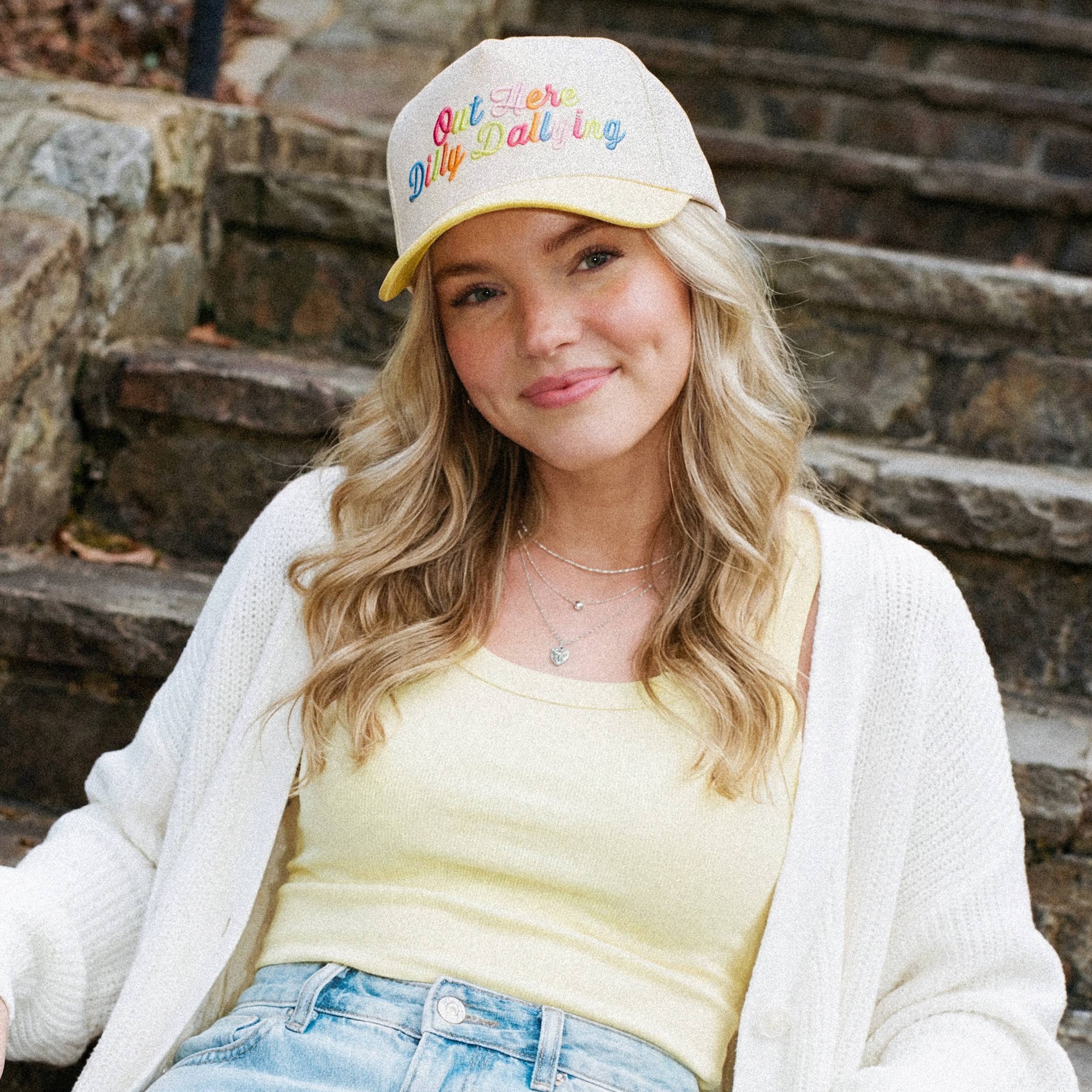 OUT HERE DILLY-DALLYING Two Tone C.C Snapback