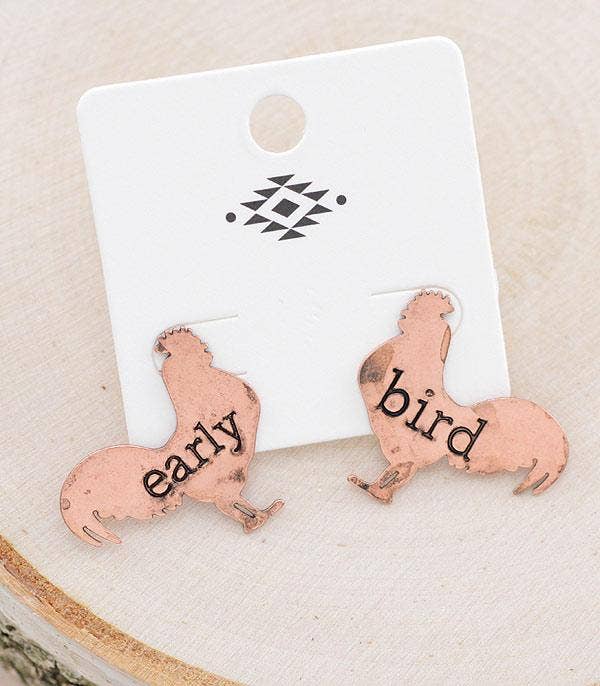 Early Bird Chicken Earrings