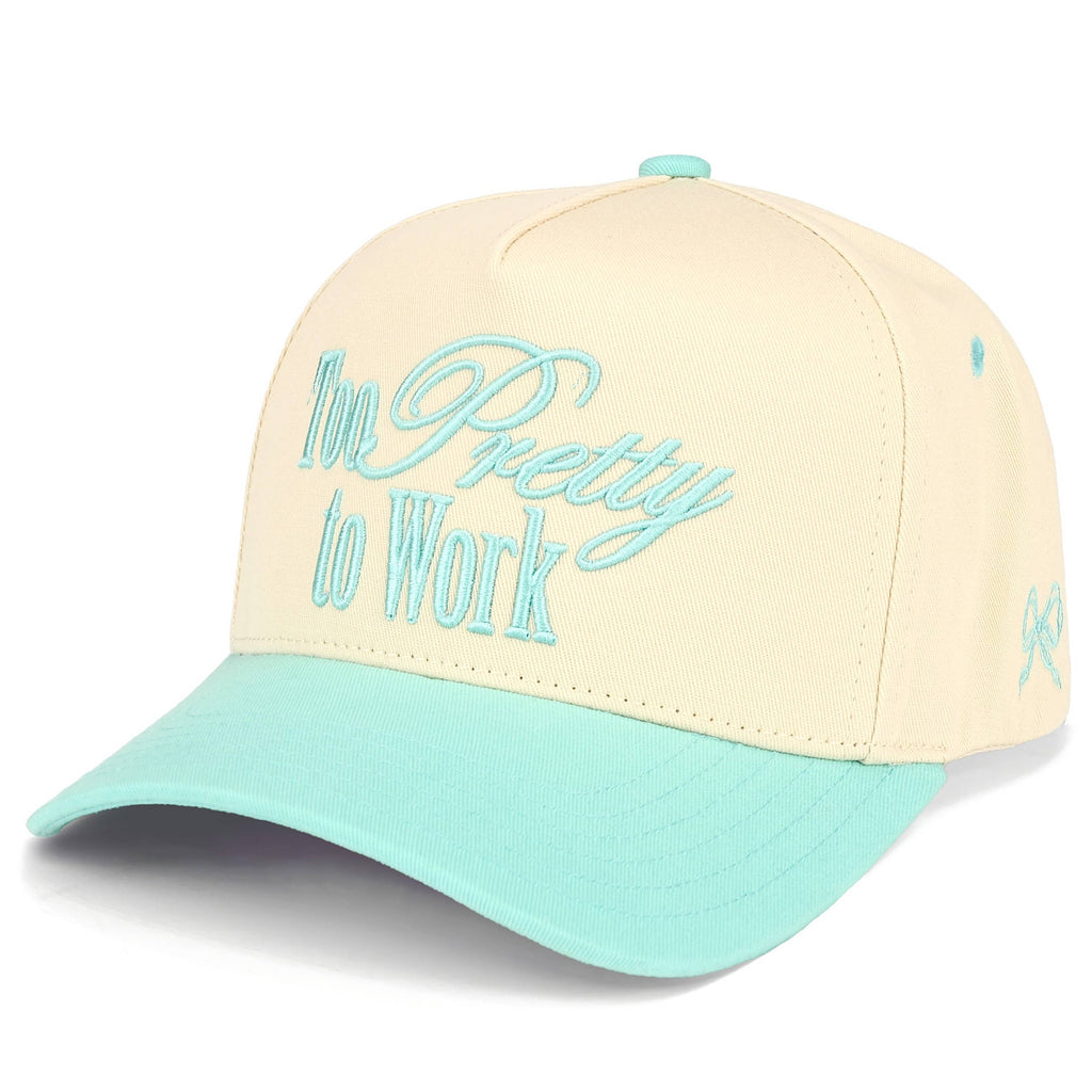 TOO PRETTY TO WORK Mint C.C Snapback