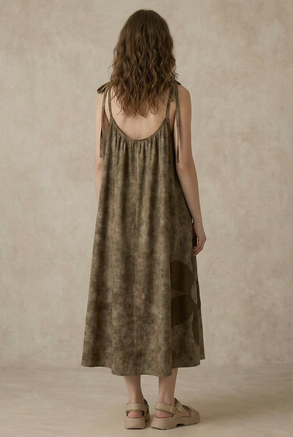 Gaia Floral Applique A-Line Maxi Dress